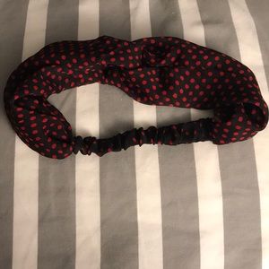 Black & red thick headband